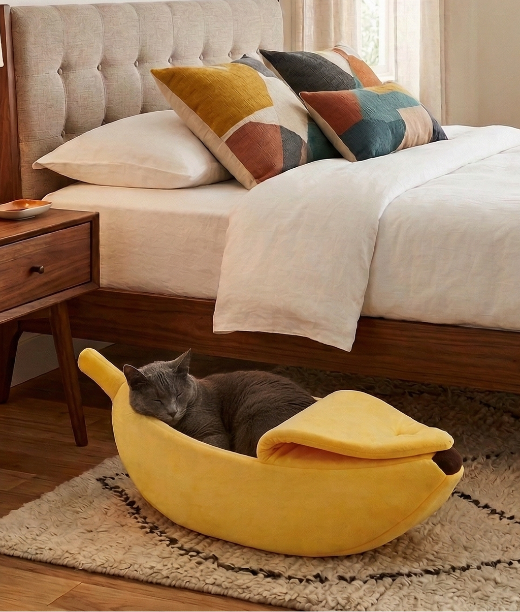 Large banana nest bed inside bedroom