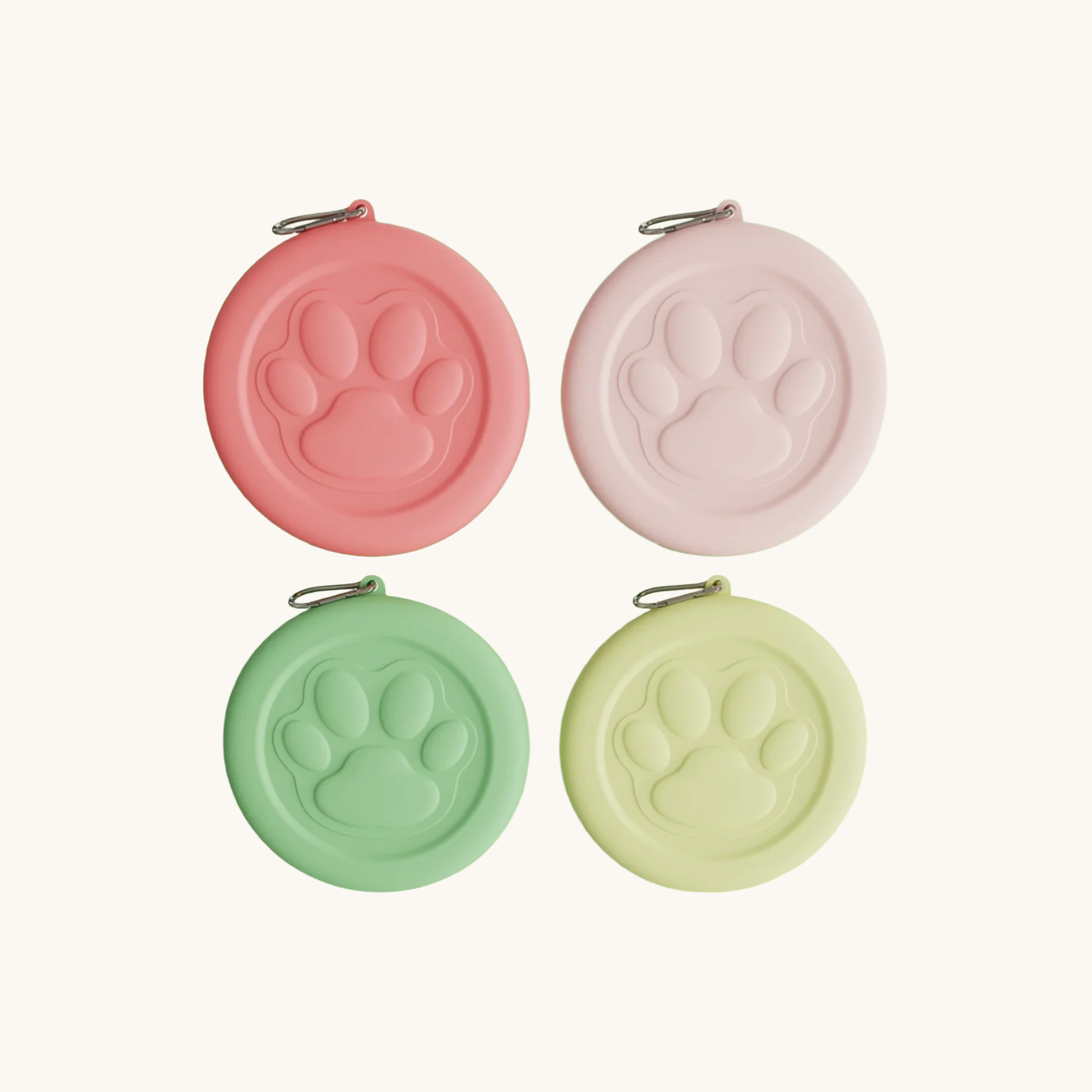 Four pastel-colored pet bowl