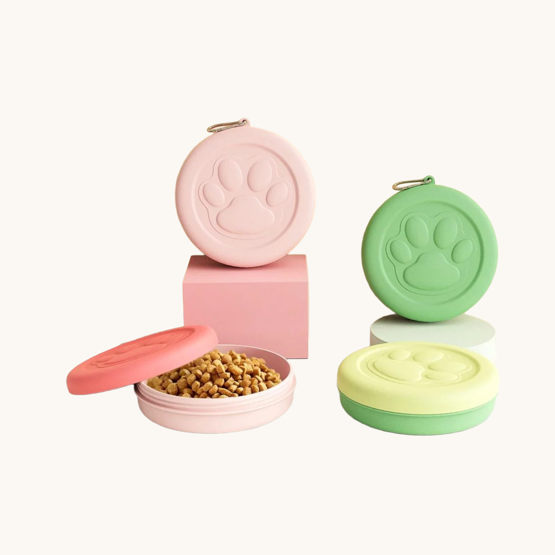 portable outdoor pet bowl, playful colour switch